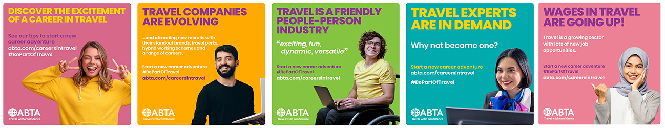 Careers in travel social media assets