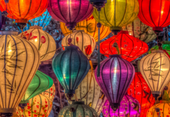 Asia lantern in Hoi An city, Vietnam